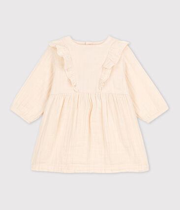 PETIT BATEAU - Robe manches longues bébé en gaze de coton