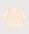 Robe manches longues bébé en gaze de coton écru AVALANCHE