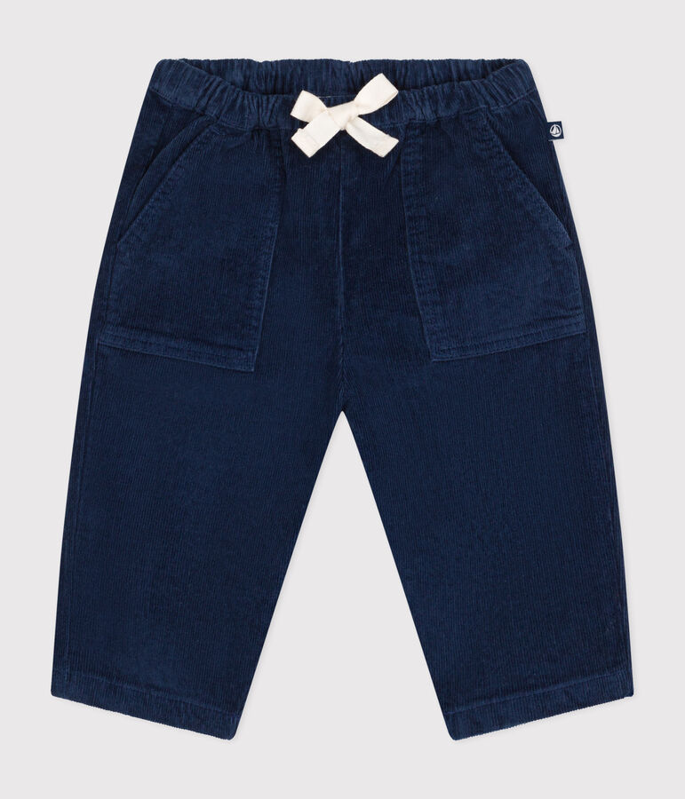 Pantalon en velours b&eacute;b&eacute; bleu CREPUSCULE