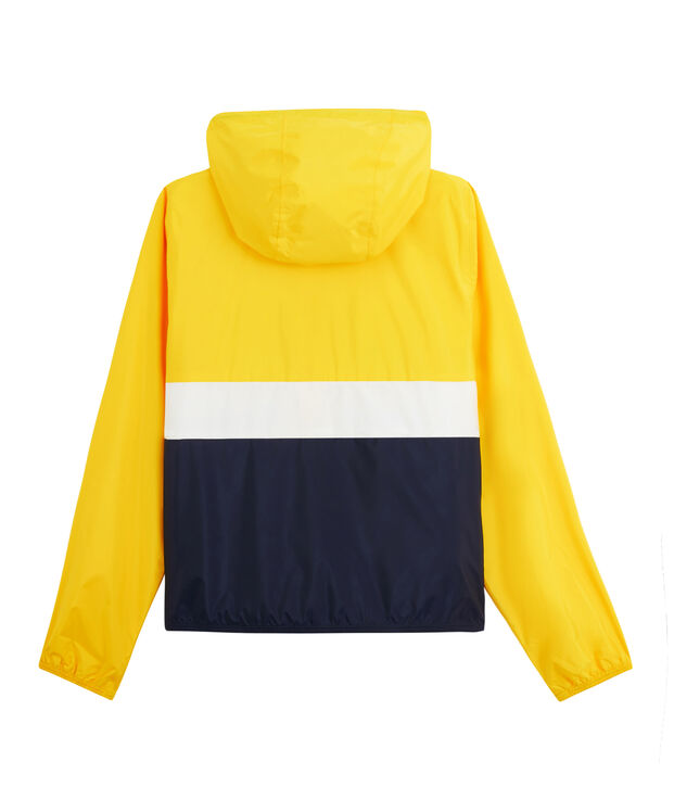 Coupe-vent court mixte bleu/blanc/jaune