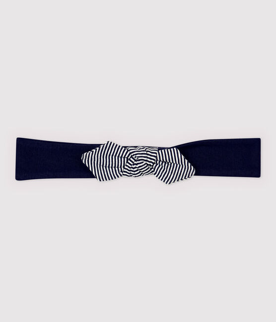 Bandeau en coton enfant fille bleu SMOKING