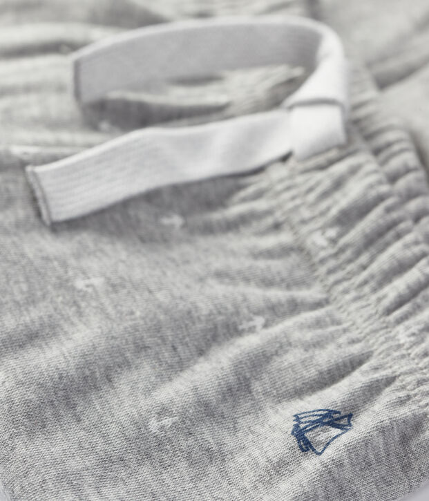 Pantalon b&eacute;b&eacute; gar&ccedil;on gris/blanc
