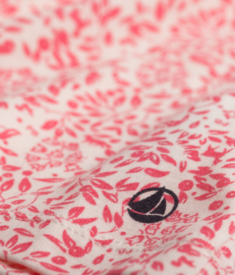 Sous-pull &agrave; imprim&eacute; enfant gar&ccedil;on fille blanc/rose