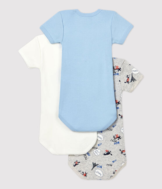 Lot de 3 bodies bébé en coton biologique. variante 1