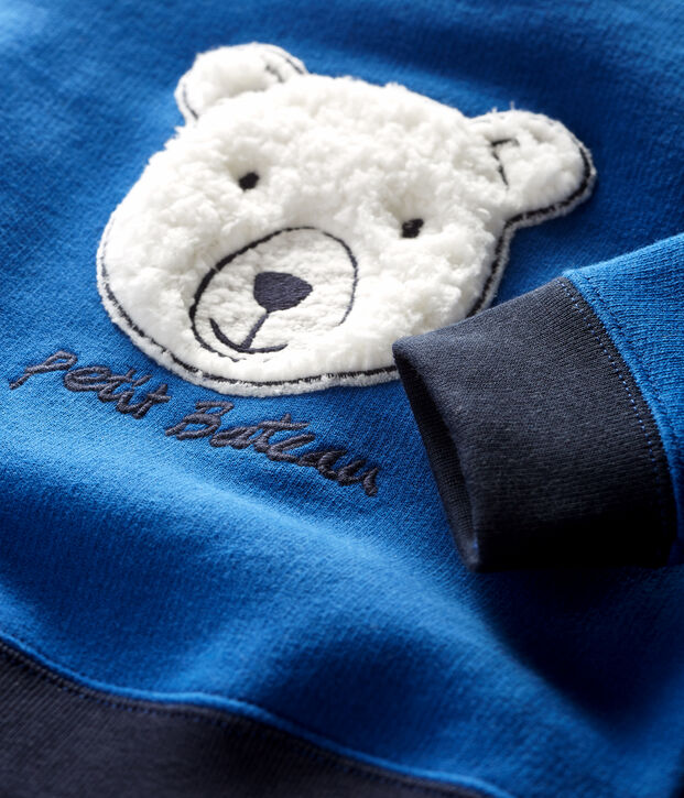Sweatshirt b&eacute;b&eacute; gar&ccedil;on en molleton bleu