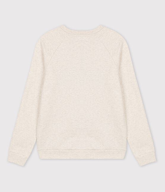 Sweatshirt en molleton brodé Femme beige MONTELIMAR CHINE