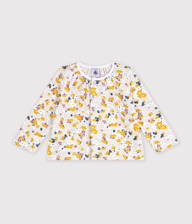 Cardigan en tubique b&eacute;b&eacute; fille beige/multicouleur