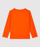 Tee-shirt manches longues en coton enfant garçon orange CAROTTE