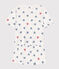 Pyjama short femme en coton imprimé coeurs blanc MARSHMALLOW/blanc MULTICO