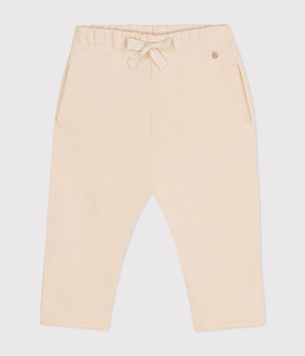 Pantalon en molleton b&eacute;b&eacute; &eacute;cru