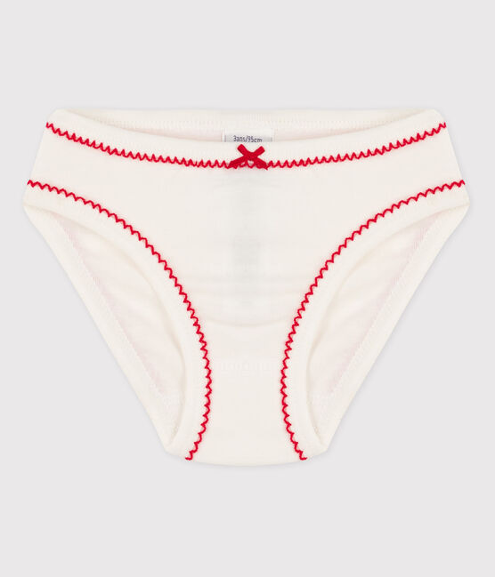 Culotte petite fille en coton blanc MARSHMALLOW