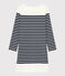 Robe marinière Femme bleu SMOKING/blanc MARSHMALLOW