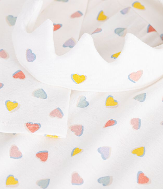 Chemise de nuit d&eacute;guisement princesse et diad&egrave;me enfant en coton blanc/multicouleur