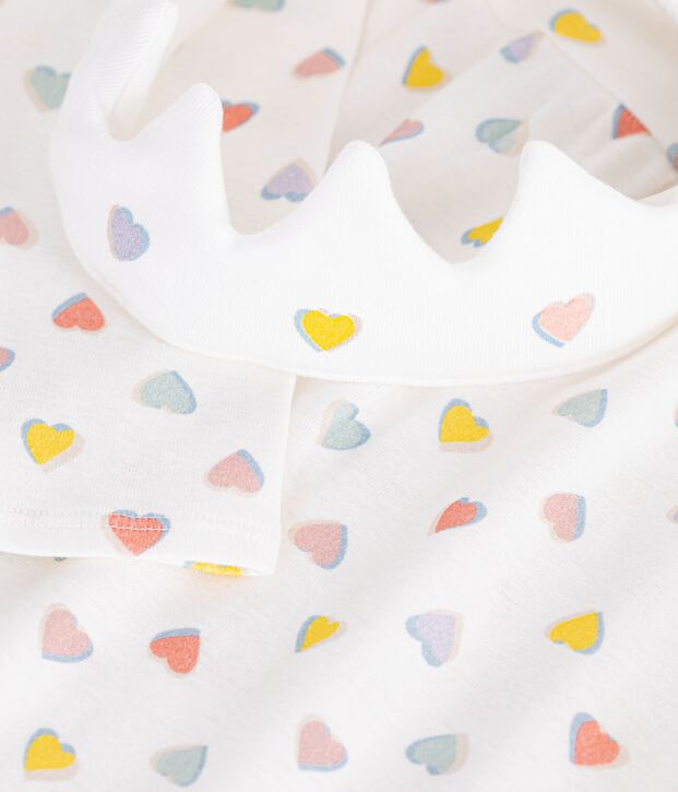 Chemise de nuit d&eacute;guisement princesse et diad&egrave;me enfant en coton blanc/multicouleur