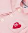 Combinaison longue bébé en coton uni, style pompiste rose JOLI