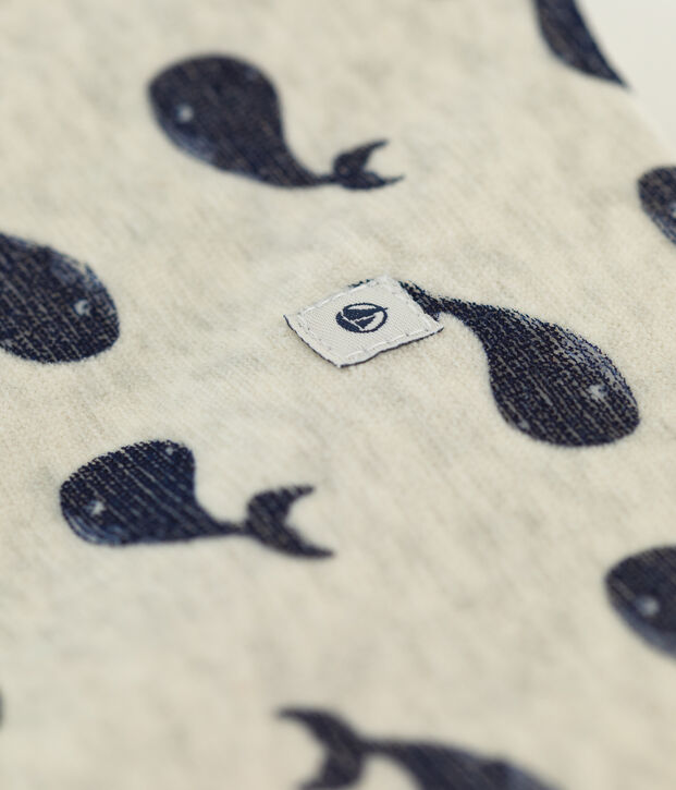 Gigoteuse b&eacute;b&eacute; en velours. beige/bleu