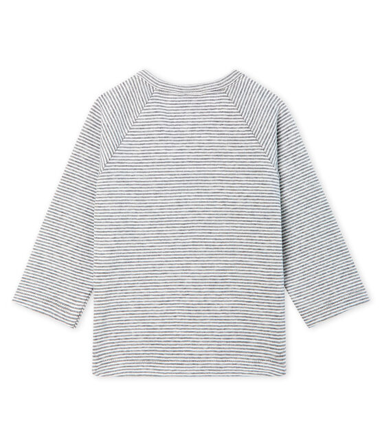 Tee shirt manches longues milleraies bébé garçon gris SUBWAY/blanc MARSHMALLOW