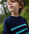 Pull rayé en laine et coton enfant fille / garçon SMOKING/ AZUL