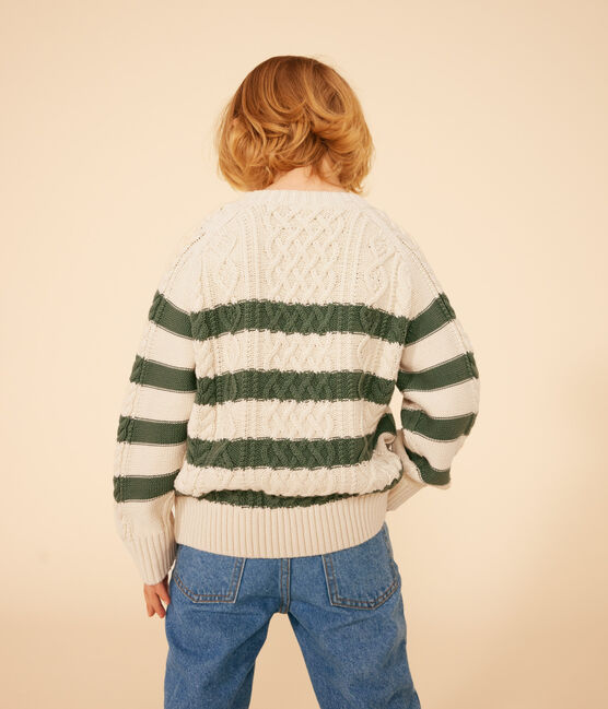 Pull irlandais à rayures en coton enfant AVALANCHE/ CROCO