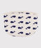 Pochette bébé en coton baleine beige MONTELIMAR/bleu MEDIEVAL