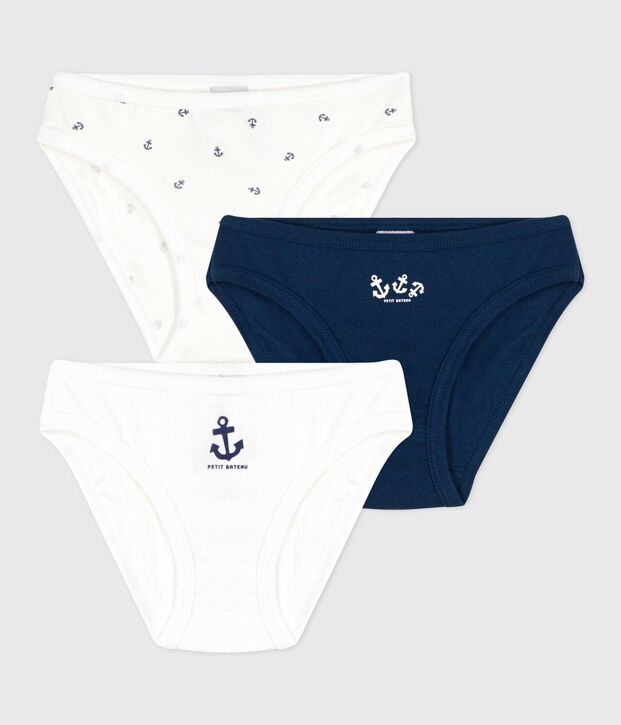 Lot de 3 culottes enfant en coton imprim&eacute; multicouleur