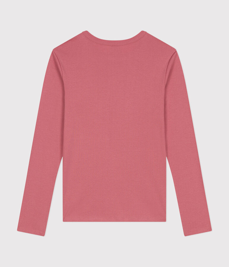 Tee-shirt L'ICONIQUE col rond en coton Femme rose ROSEWOOD