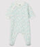 Dors-bien à imprimé fleuri bébé en molleton blanc MARSHMALLOW/blanc MULTICO
