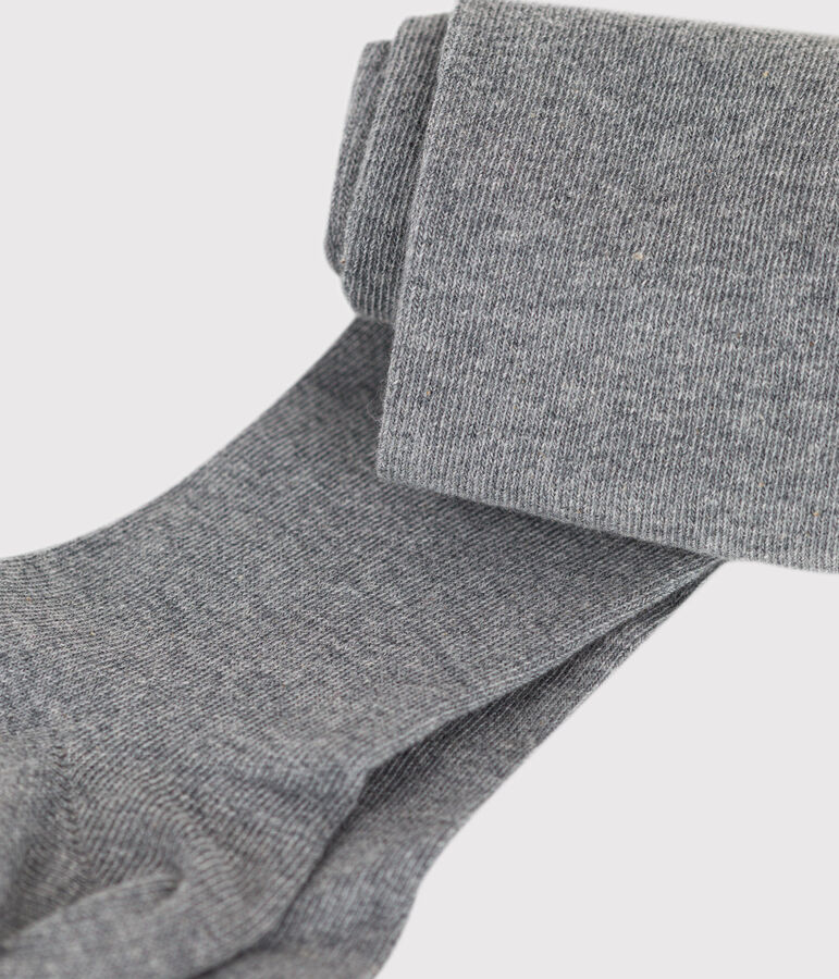 Collant uni en jersey enfant fille gris