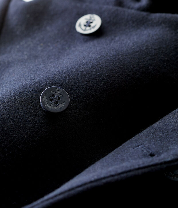 Caban en laine b&eacute;b&eacute;. bleu