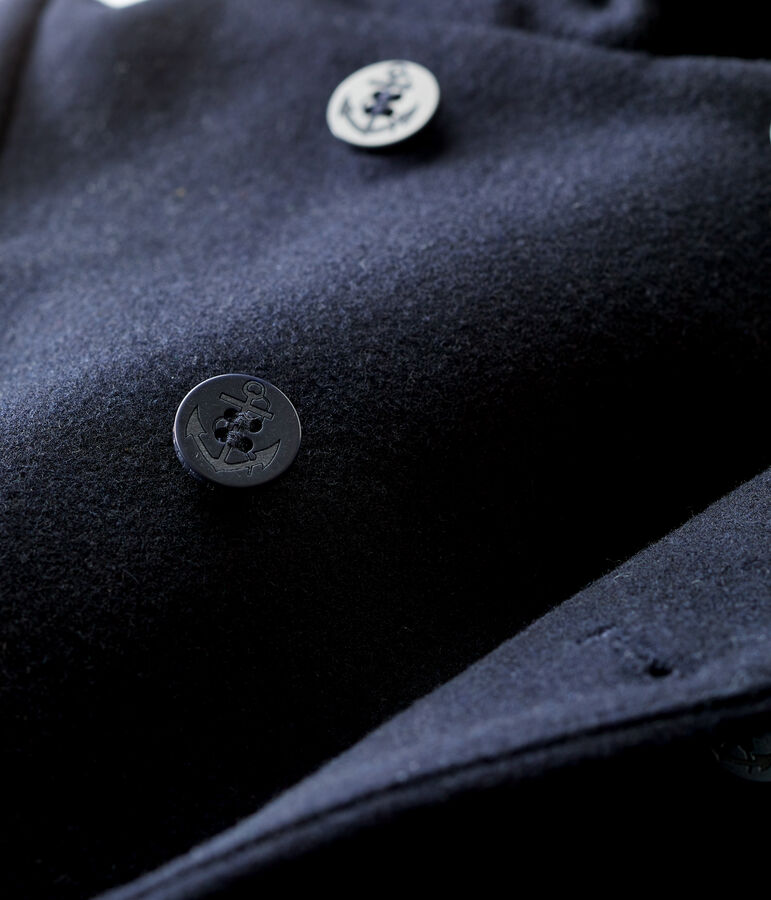 Caban en laine b&eacute;b&eacute;. bleu SMOKING