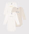 Lot de 3 bodies manches longues message en coton bébé variante 1