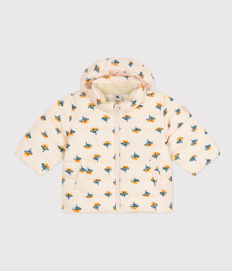 Doudoune imprim&eacute;e capuche r&eacute;tractable b&eacute;b&eacute; blanc AVALANCHE/ MULTICO