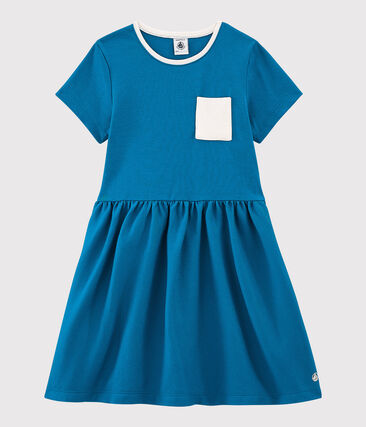 Robe manches courtes en coton enfant fille