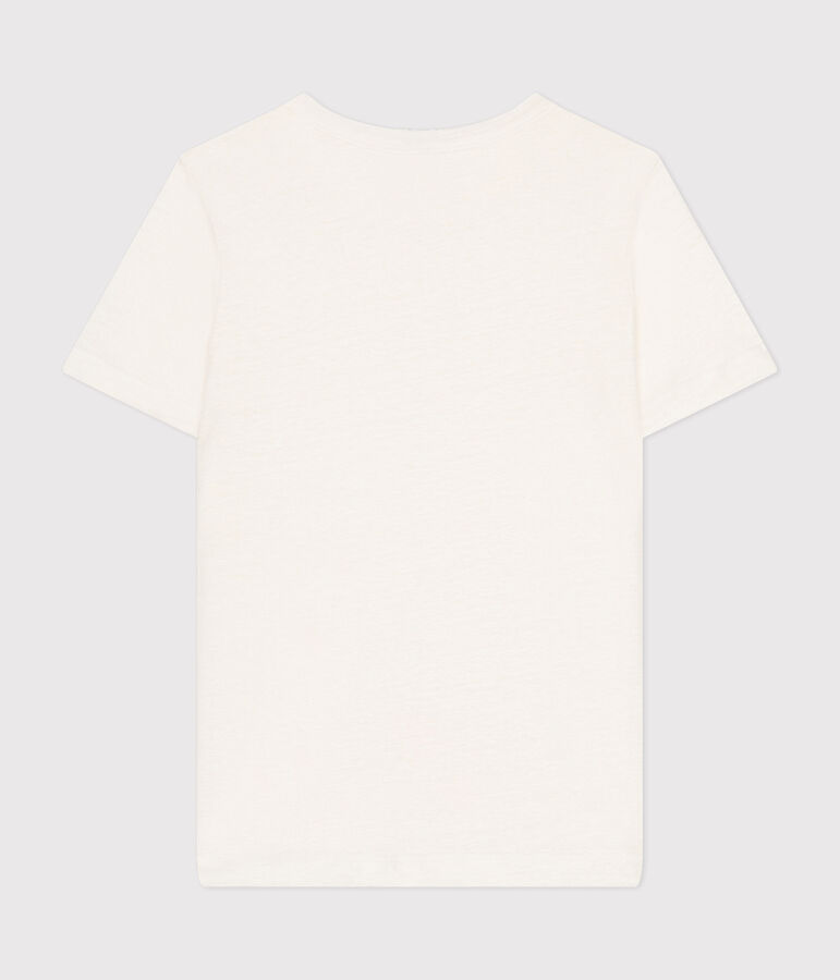 Tee-shirt en lin femme blanc ECUME