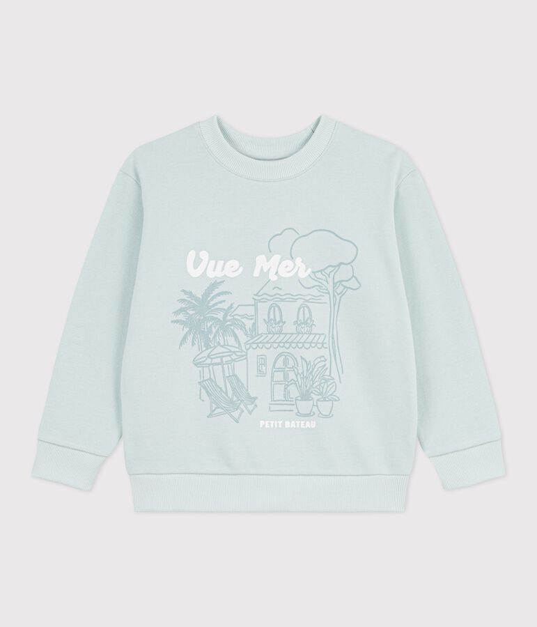 Sweatshirt enfant en coton bleu