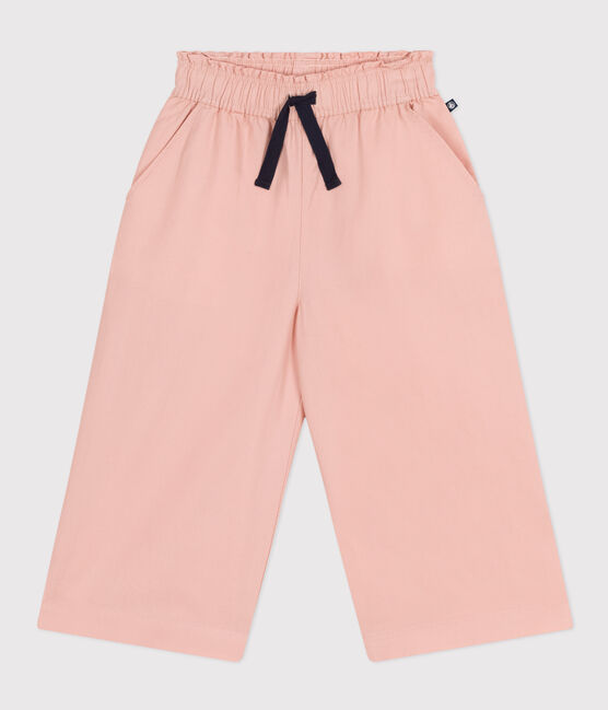 Pantalon large en toile de coton enfant fille rose SALINE