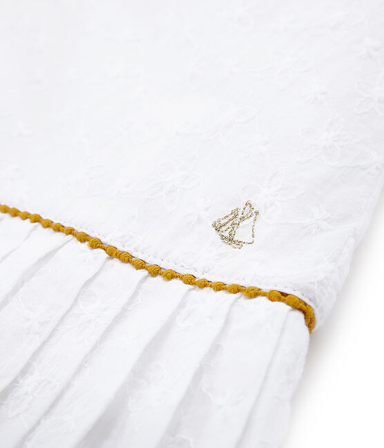 Robe et son sac de cérémonie enfant fille blanc ECUME