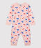 Dors-bien bébé imprimé fantaisie sans pieds en coton rose MINOIS/blanc MULTICO