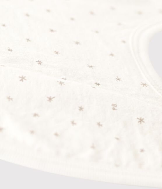 Bavoir bébé en coton biologique blanc MARSHMALLOW/gris GRIS