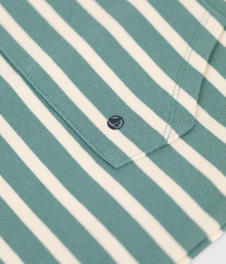 Combinaison courte en jersey &eacute;pais b&eacute;b&eacute; vert/&eacute;cru