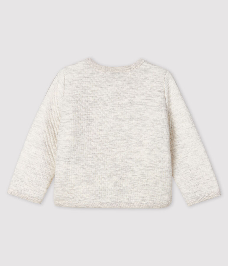 Cardigan b&eacute;b&eacute; fille en tubique beige