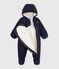 Combipilote b&eacute;b&eacute; en polyester et sa doublure en sherpa bleu marine