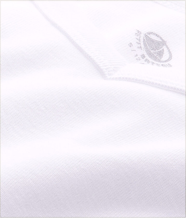 T-shirt manches courtes col V Homme blanc