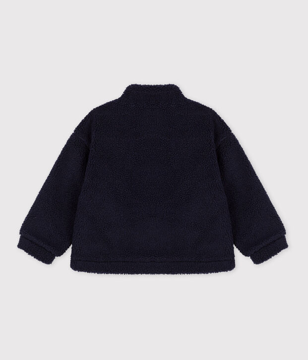 Veste en sherpa enfant gar&ccedil;on bleu