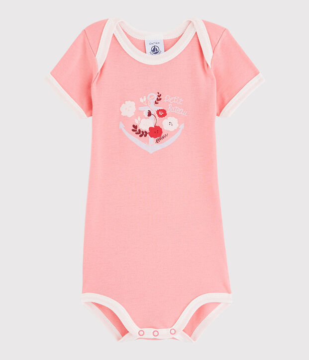 Body manches courtes b&eacute;b&eacute; gar&ccedil;on rose