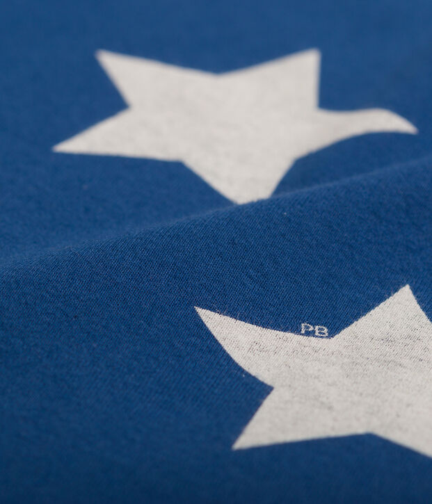 Sous-pull &agrave; imprim&eacute; enfant gar&ccedil;on fille bleu/blanc