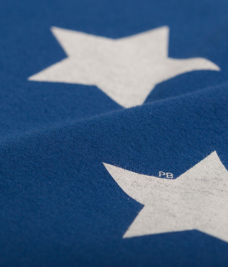 Sous-pull &agrave; imprim&eacute; enfant gar&ccedil;on fille bleu/blanc