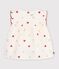 Blouse b&eacute;b&eacute; en popeline de coton sans manches imprim&eacute;e c&oelig;urs &eacute;cru/multicouleur