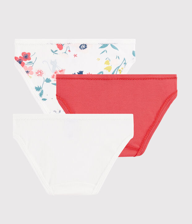 Lot de 3 culottes imprim&eacute; fleuri petite fille multicouleur