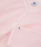 Combinaison petite fille en polaire rose VIENNE/gris MISTIGRI
